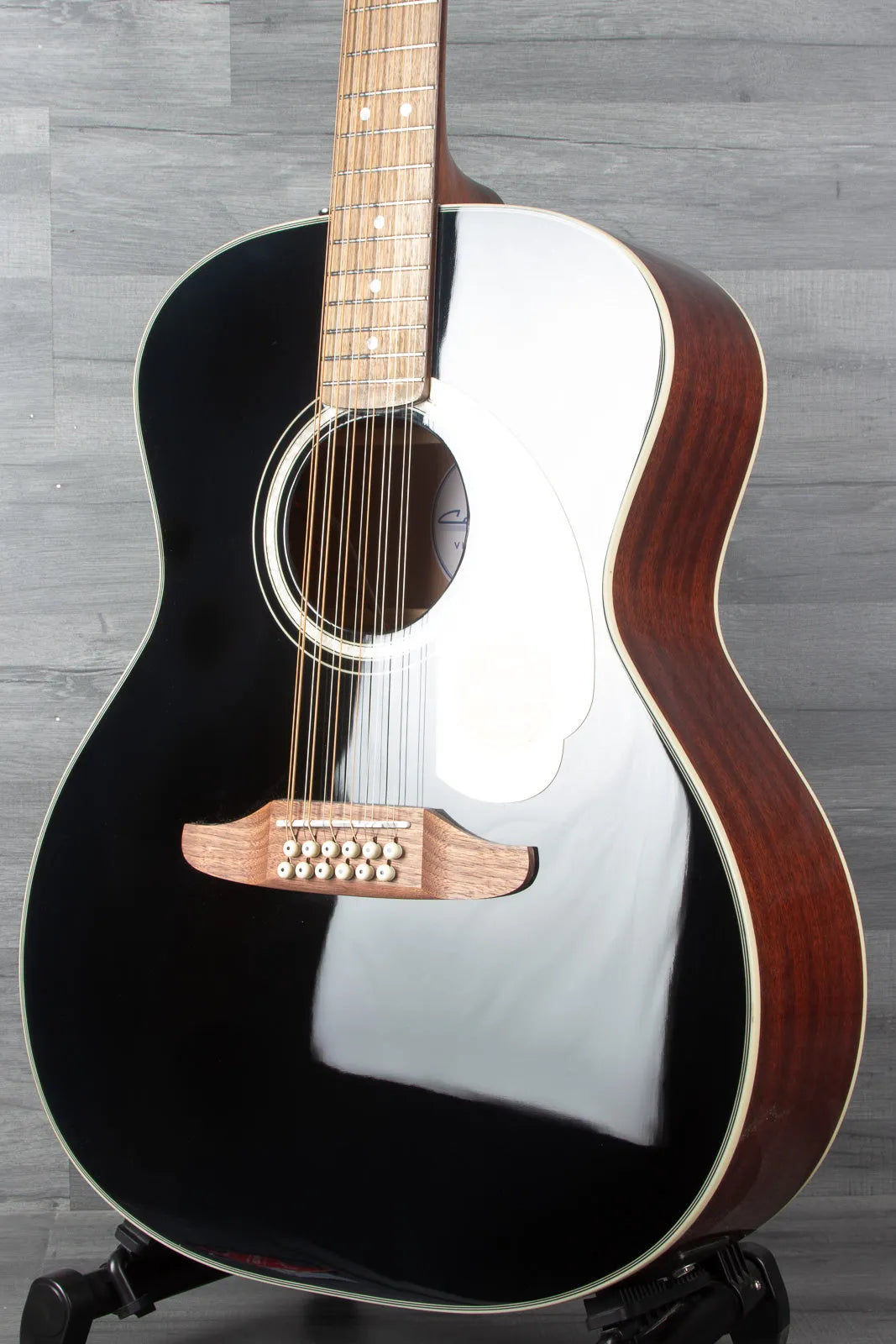 Fender  California Deluxe Villager™ E, Walnut Fingerboard, Black 12 string