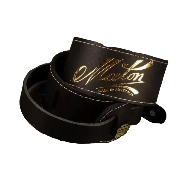 Maton Leather single layer guitar strap - Black