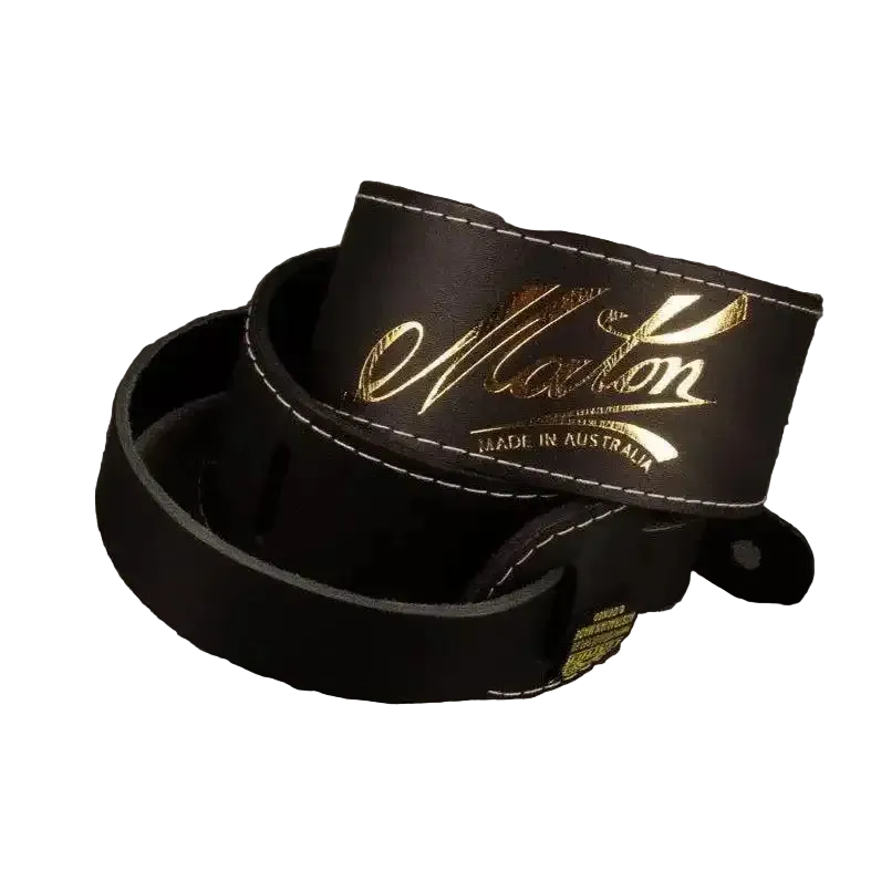 Maton Leather single layer guitar strap - Black