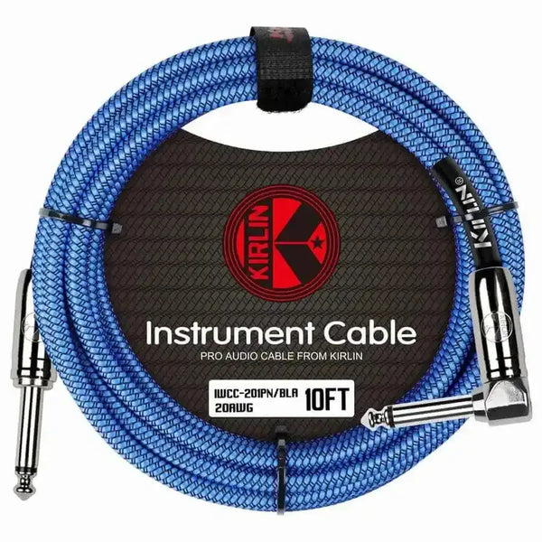 KIRLIN FABRIC 10' STRAIGHT - ANGLED BLUE 10 Ft cable