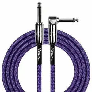 KIRLIN FABRIC 20' ANGLED / STRAIGHT 20 Ft cable Purple - Set Up by MusicStreet