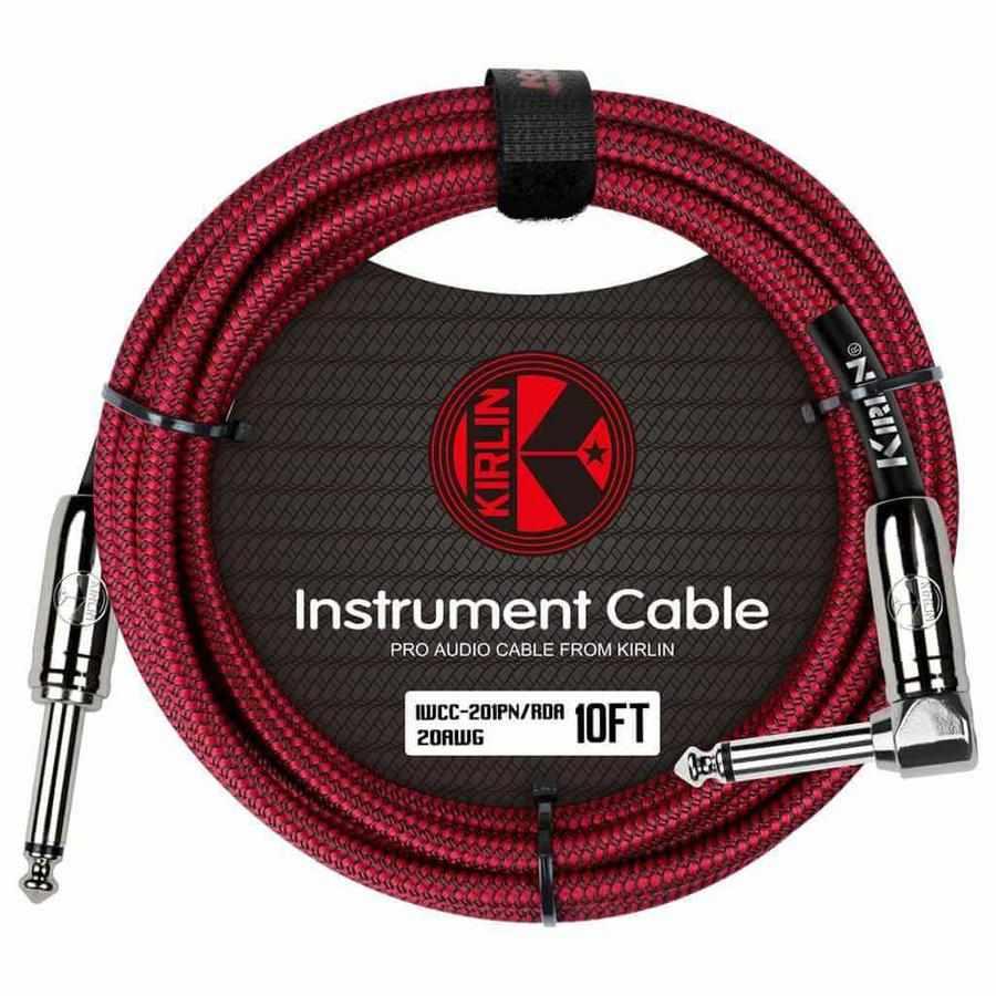 KIRLIN FABRIC 10' STRAIGHT - ANGLED RED 10 Ft cable
