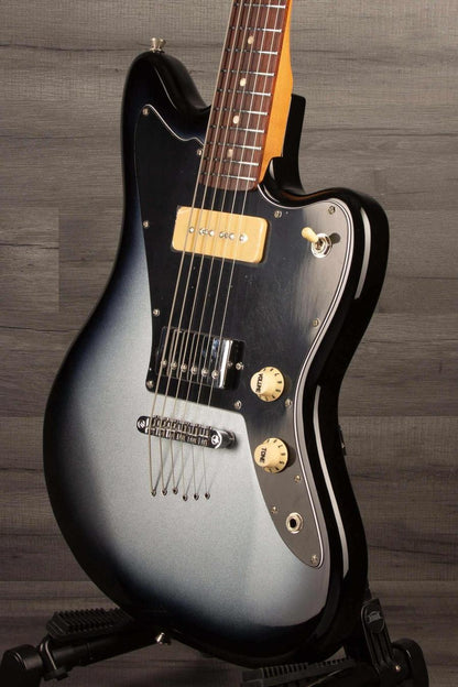 USED - Jet JJ350 Baritone Guitar in Moonburst finish, showcasing its sleek design and extended 27" scale for deep tones.