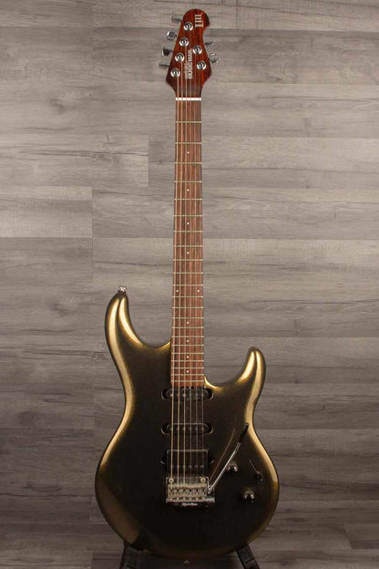 USED Music Man Luke III HSS Electric Guitar - Olive Gold, Rosewood Neck