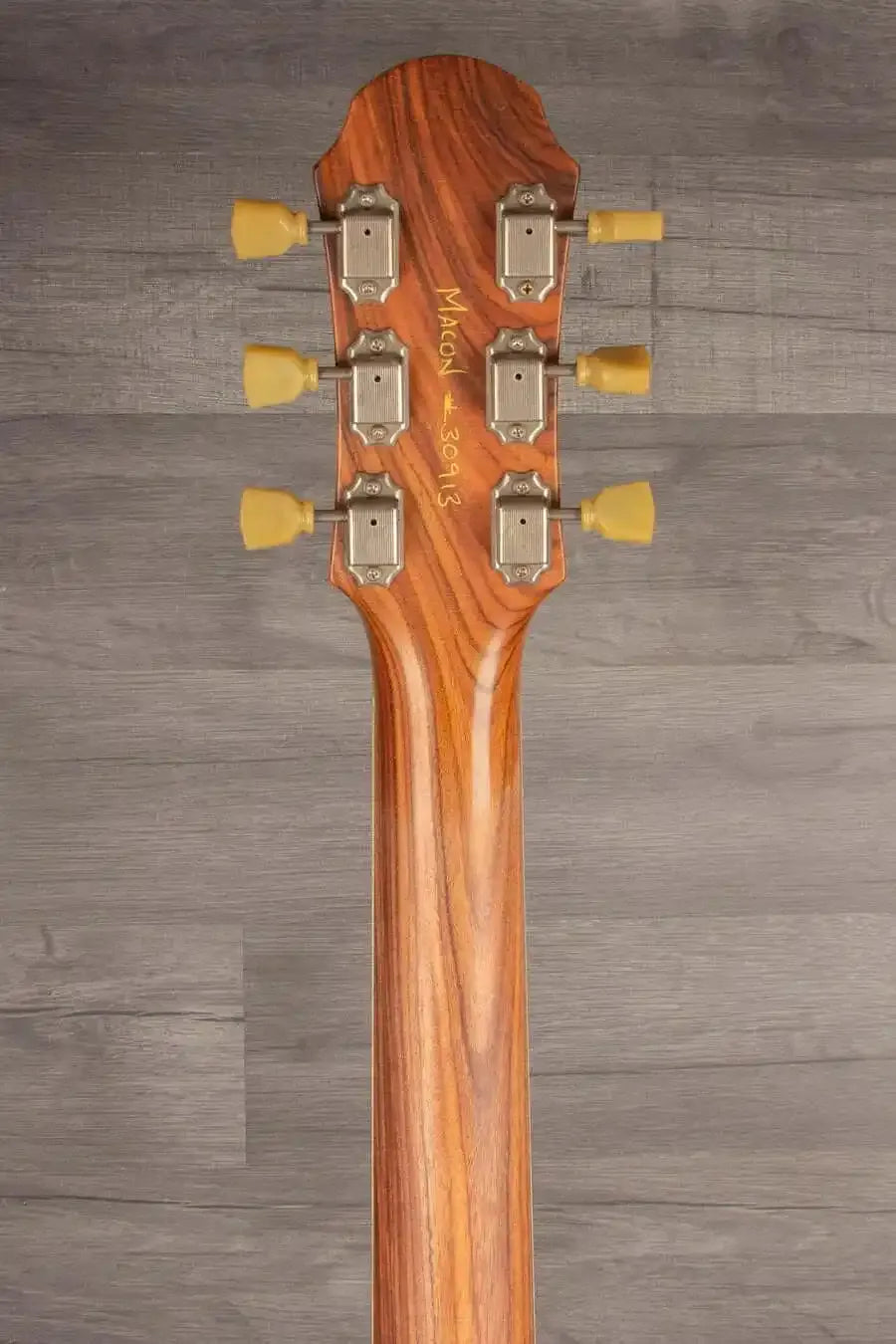 Patrick James Eggle Macon Carved Top Electric Guitar - Gold Top, Santos Rosewood Neck s#30913