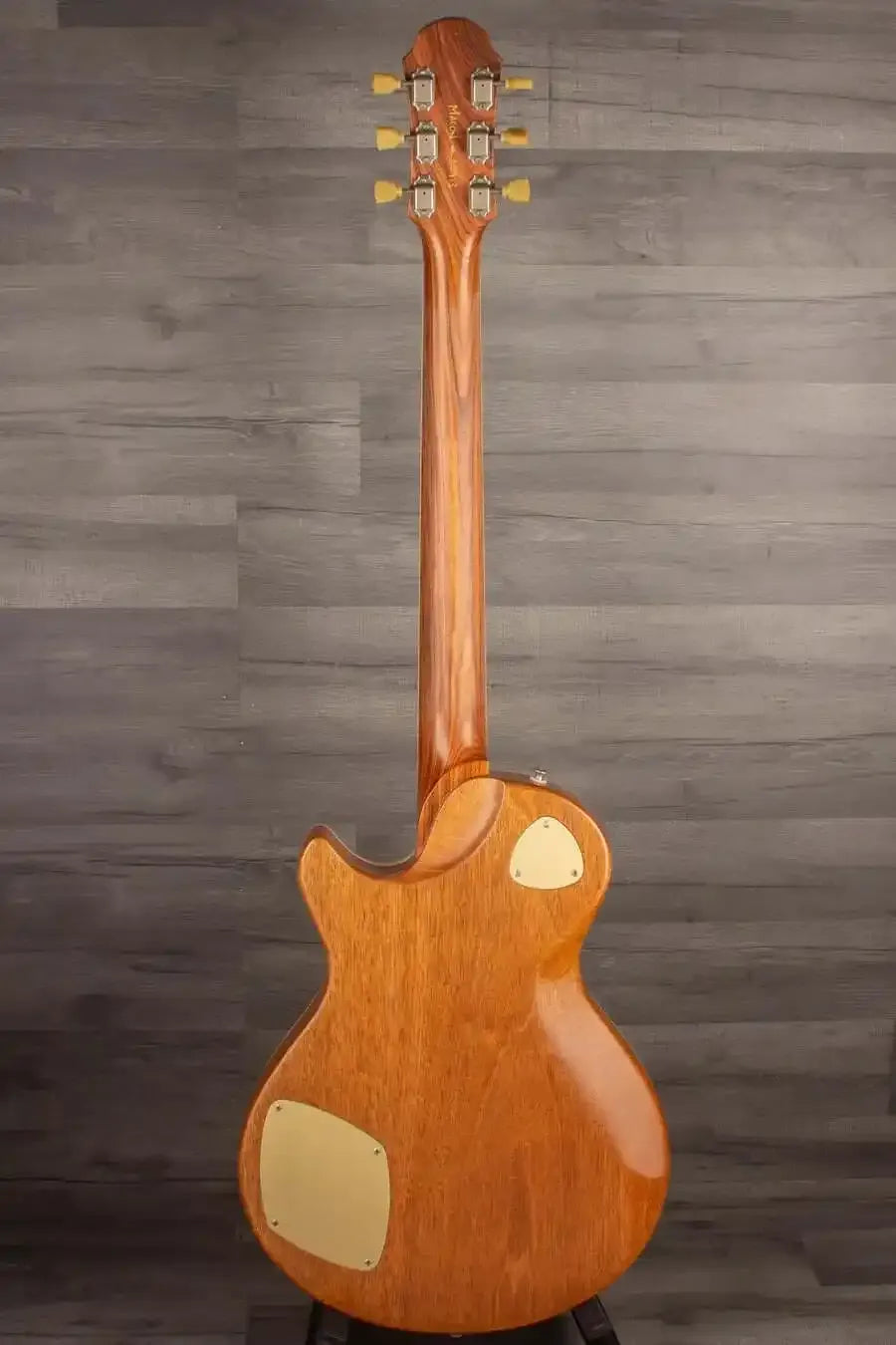 Patrick James Eggle Macon Carved Top Electric Guitar - Gold Top, Santos Rosewood Neck s#30913