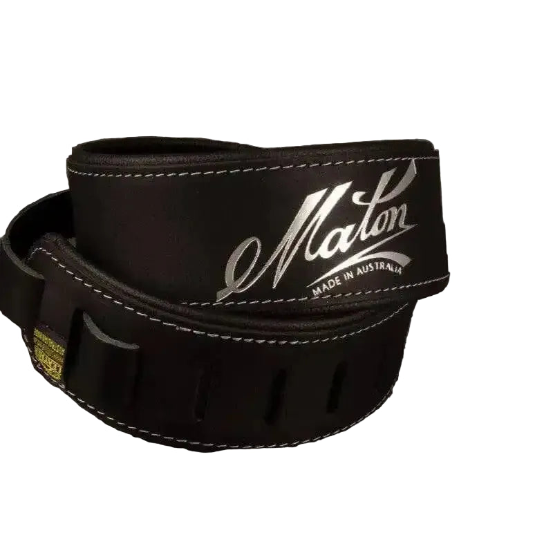 Maton Leather double layer padded guitar strap - Black