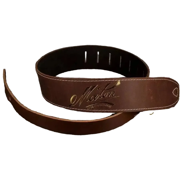Maton Leather single layer guitar strap - Tan
