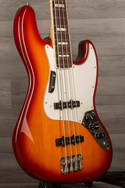 Fender Made in Japan International Color Jazz Bass Guitar - Sienna Sunburst, Rosewood Fingerboard