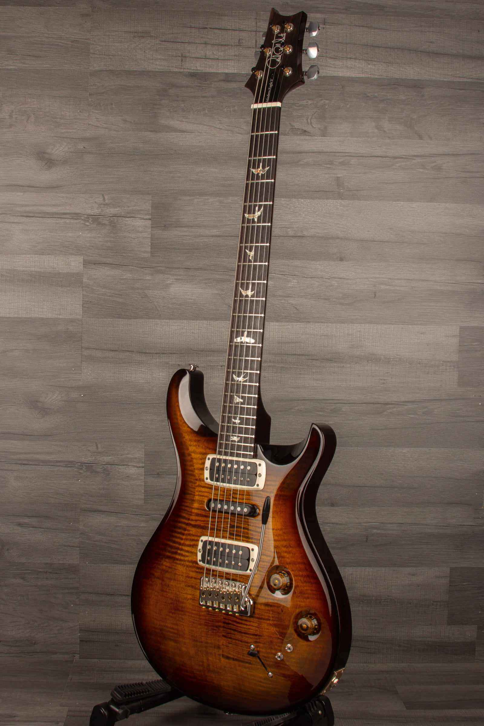 PRS Modern Eagle V Electric Guitar - Black Gold Burst s#0361186