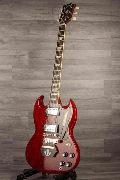 USED Gibson Electric Guitar 1962 Les Paul SG Standard - Short Maestro Vibrola, Custombuckers, Light Aged Finish