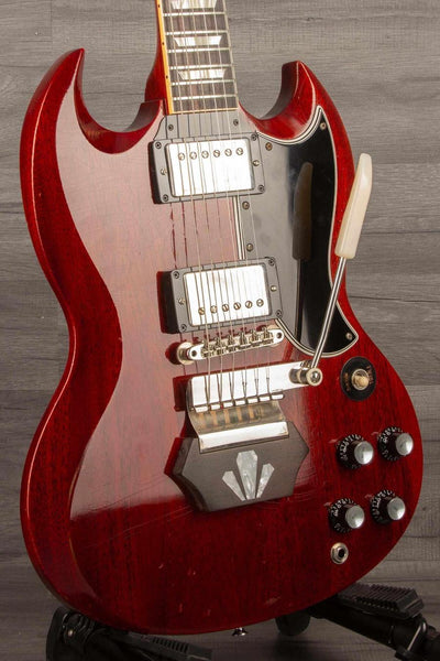 USED Gibson Electric Guitar 1962 Les Paul SG Standard - Short Maestro Vibrola, Custombuckers, Light Aged Finish