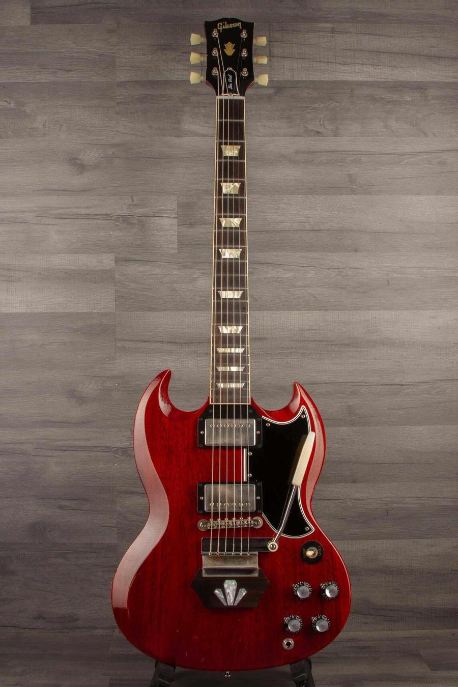 USED Gibson Electric Guitar 1962 Les Paul SG Standard - Short Maestro Vibrola, Custombuckers, Light Aged Finish - MusicStreet