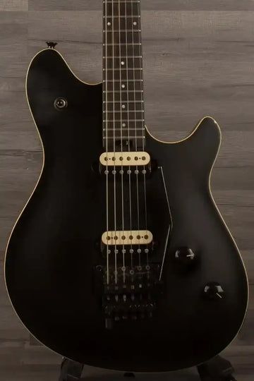 USED - EVH Wolfgang Special Stealth - Black (inc EVH hard case) with matte finish and gold hardware.