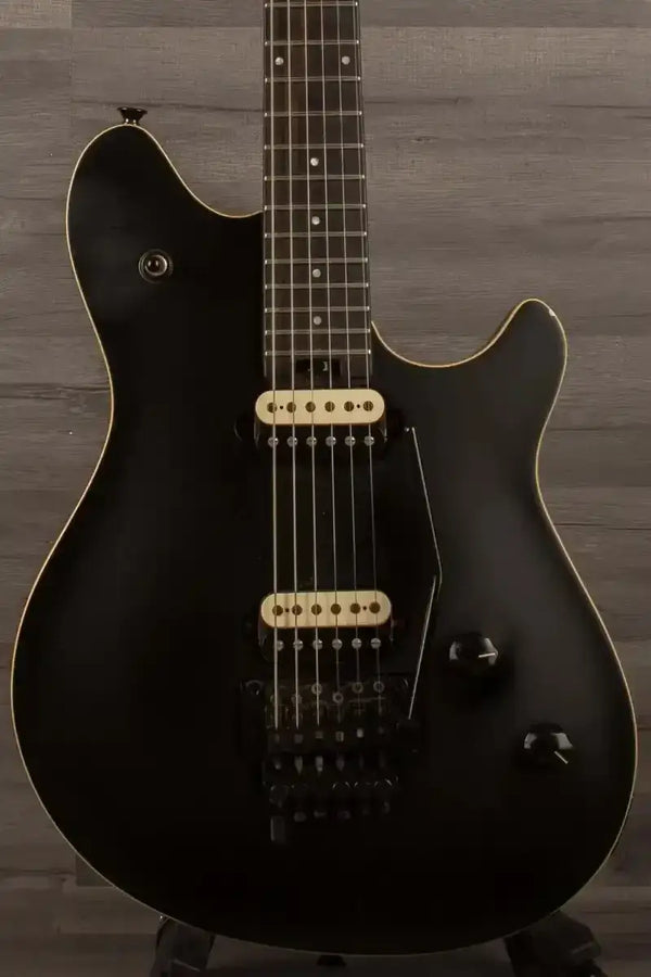 USED - EVH Wolfgang Special Stealth - Black (inc EVH hard case) with matte finish and gold hardware.
