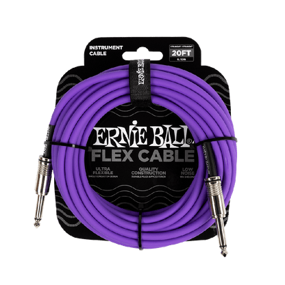 Ernie Ball FLEX INSTR CABLE STRT/STRT 20FT - PURPLE