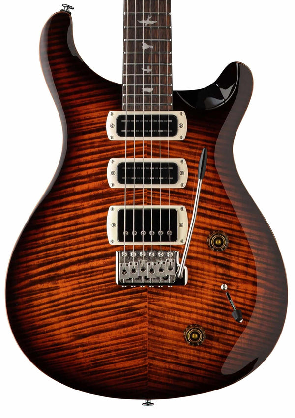 PRS - SE Studio Orange Tiger Smokeburst electric guitar with flame maple top and mahogany back.
