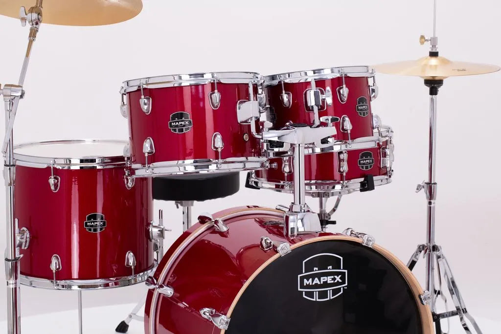 MAPEX - 22" KIT INC H/W & 3PC CYMS CRIMSON RED