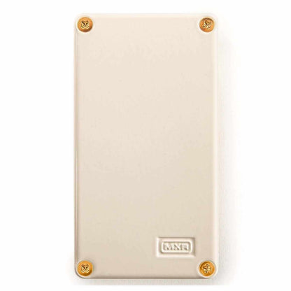 MXR RANDY RHOADS MXR® SPECIAL EDITION DISTORTION+ pedal casing back view with gold screws.