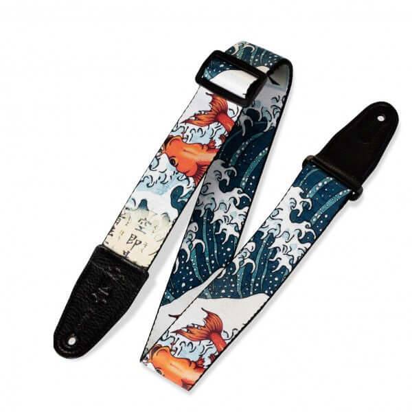 Levy's Eastern Harmony Polyester Guitar Strap - Tattoo Koi Fish