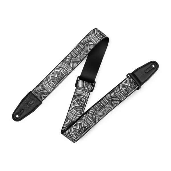 Levy's Tattoo Polyester Guitar Strap - B&W Tribal