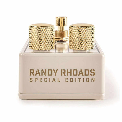 MXR RANDY RHOADS MXR® SPECIAL EDITION DISTORTION+ pedal with gold knobs, showcasing its iconic design.