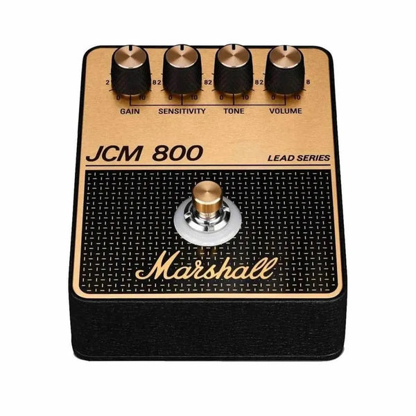 Marshall JCM800 Amp series - distortion pedal with four controls for gain, sensitivity, tone, and volume.