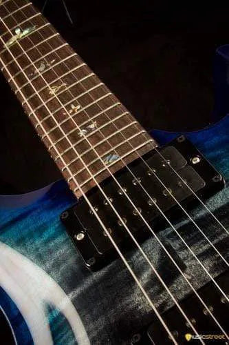 PRS Custom 24 Wood Library Charcoal Blueburst S#236691