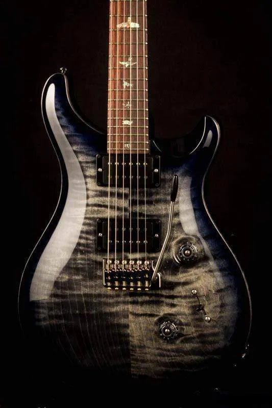 PRS Custom 24 Wood Library Charcoal Purpleburst #235334 2017