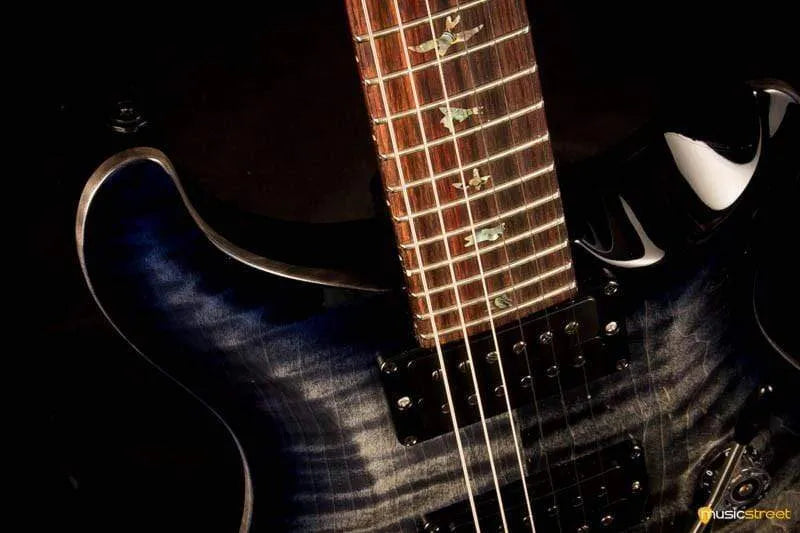 PRS Custom 24 Wood Library Charcoal Purpleburst #235334 2017