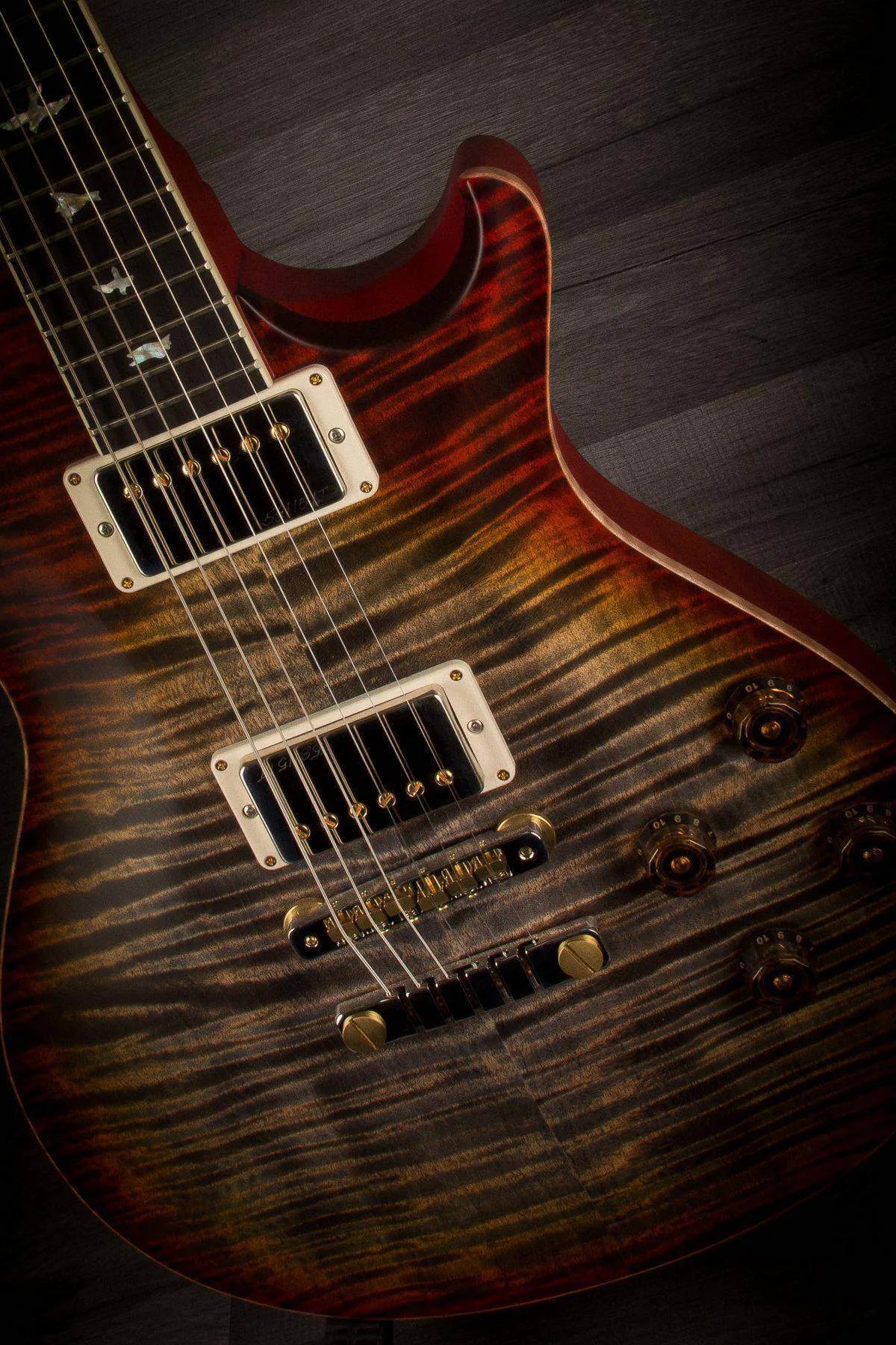 PRS SC594 Wood Library Burnt Maple Leaf Satin, Natural Back s#246759