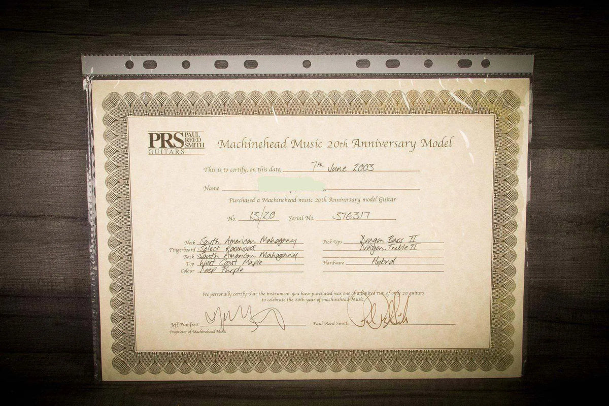 STOLEN! - PRS Custom 22 Machinehead 20th Anniversary 2003 13/20