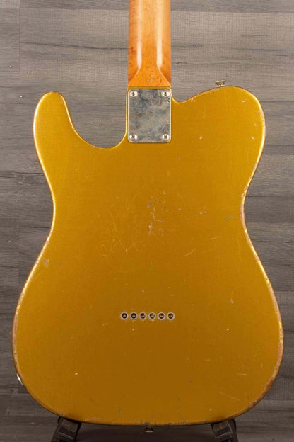 Back view of the Regent 7 - Duophonic All Gold guitar showcasing vintage gold finish and maple neck.