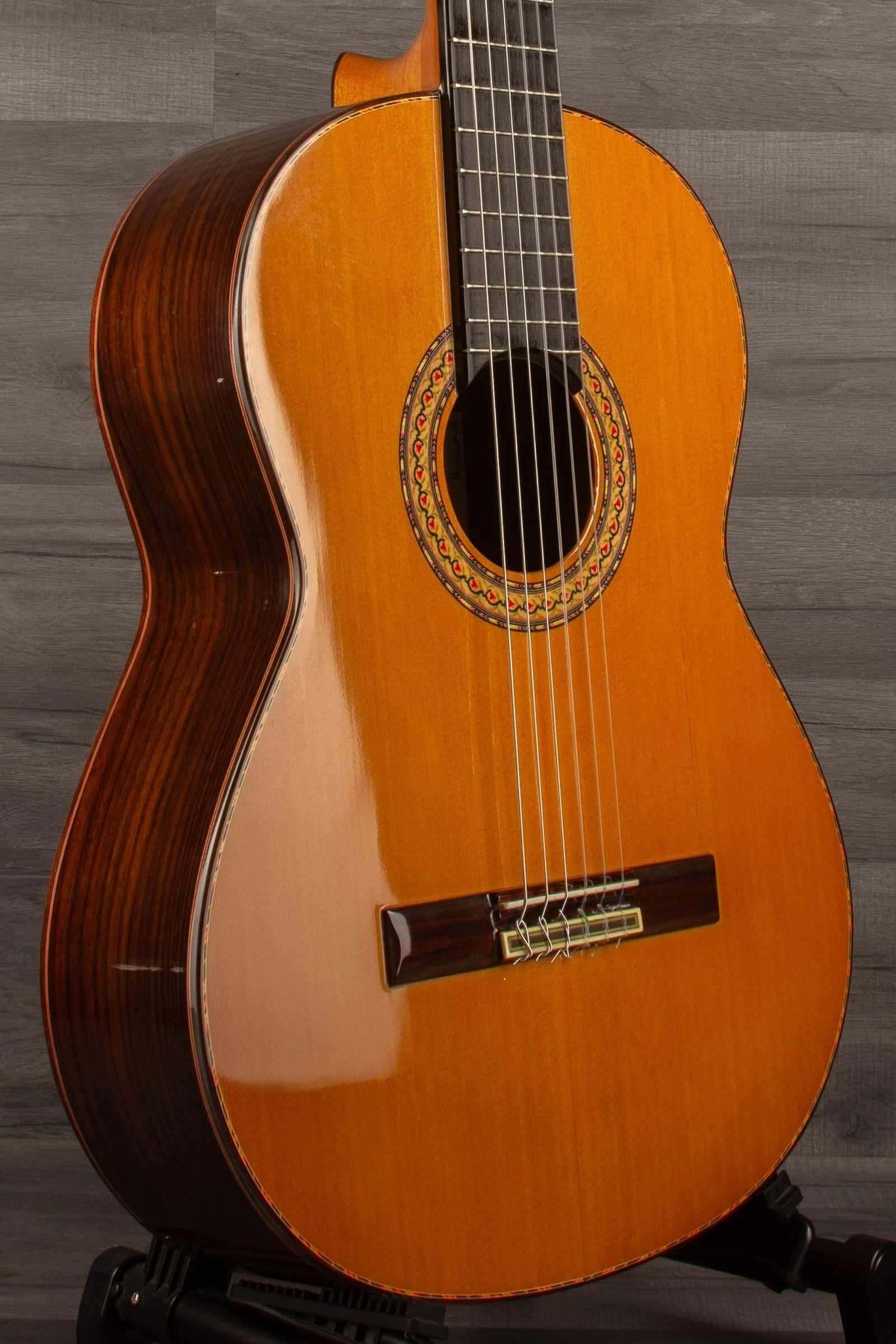 USED - Manuel Rodriguez model E guitar, superb condition with a Cedro neck and ebony inlay, unique French varnish finish.