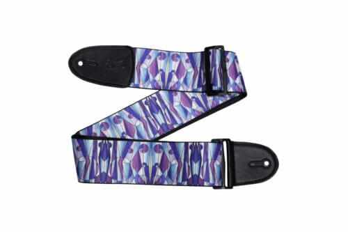 Levy's Stained Glass Polypropylene 3 Inch - Kaleidoscope Purple - Guitar Strap