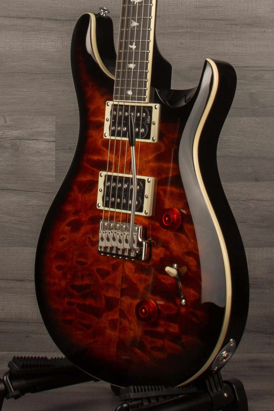 PRS - SE Custom 24 - Black Gold Sunburst Quilt Electric Guitar