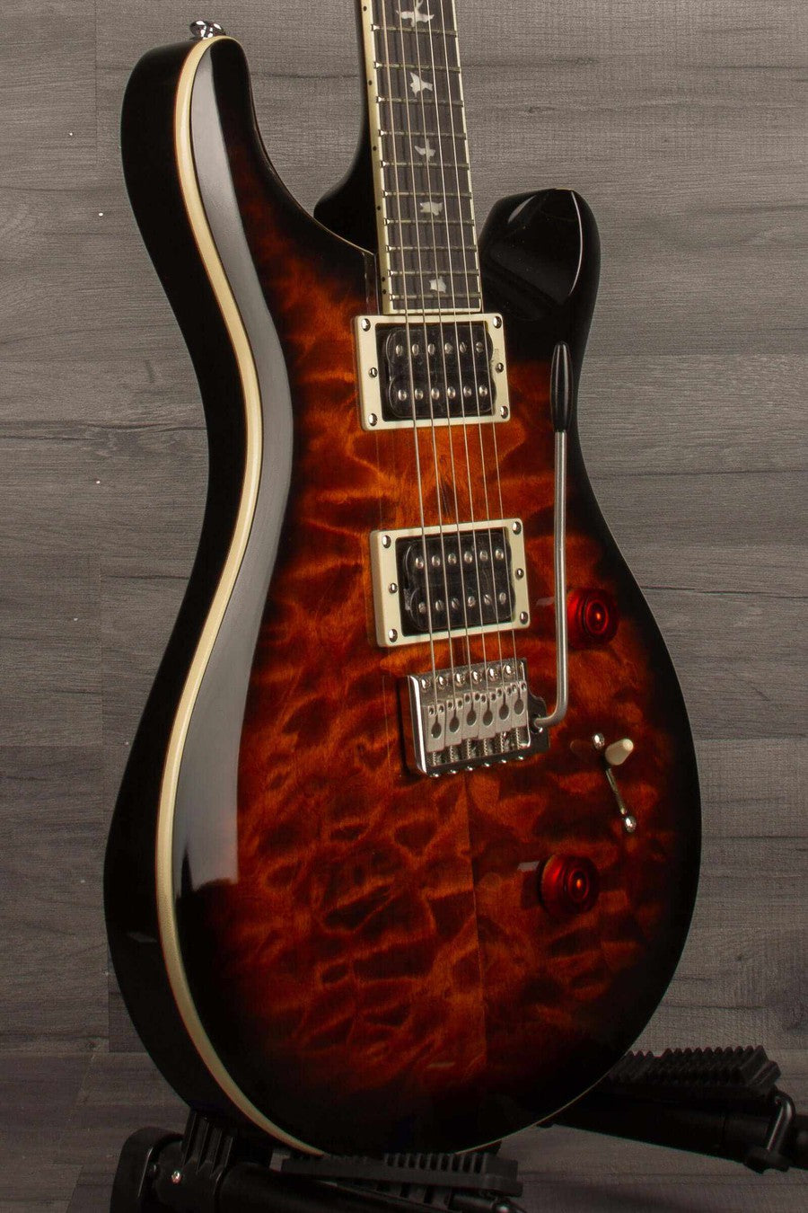 PRS - SE Custom 24 - Black Gold Sunburst Quilt Electric Guitar