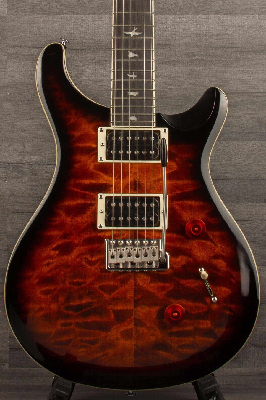PRS - SE Custom 24 - Black Gold Sunburst Quilt Electric Guitar