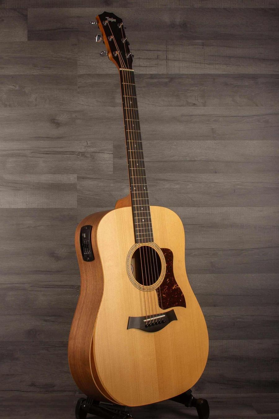 USED - 2022 Taylor 110e acoustic guitar with solid Sitka spruce top and dreadnought design.