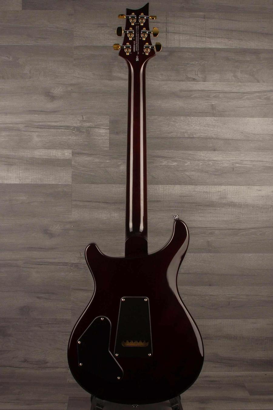 USED - PRS SE DGT Gold Top Electric Guitar back view showcasing its design and features.