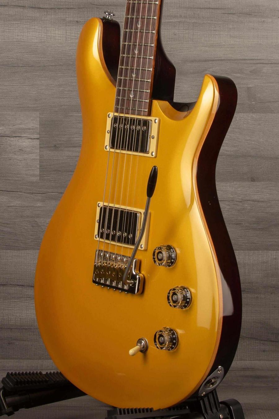 USED - PRS SE DGT Gold Top Electric Guitar with upgraded brass block and saddles, locking machine heads.