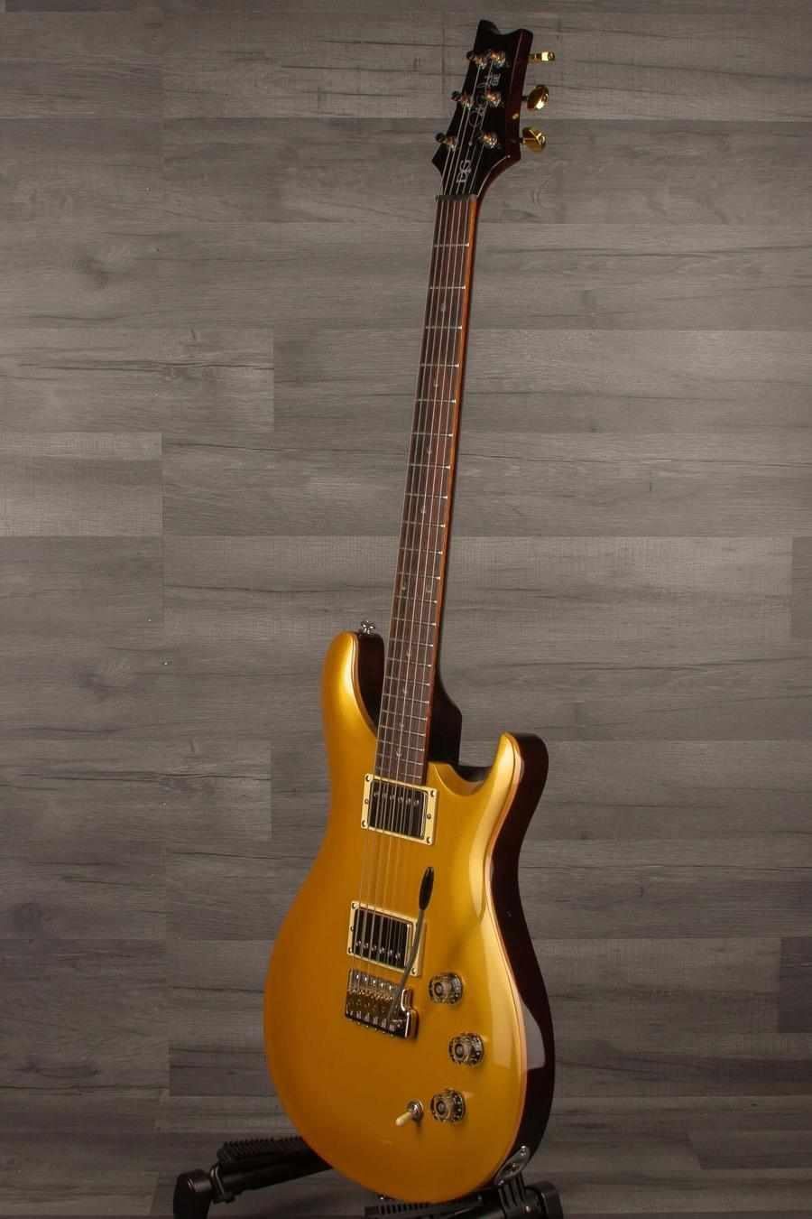 USED - PRS SE DGT Gold Top Electric Guitar with upgraded brass block and locking machine heads.