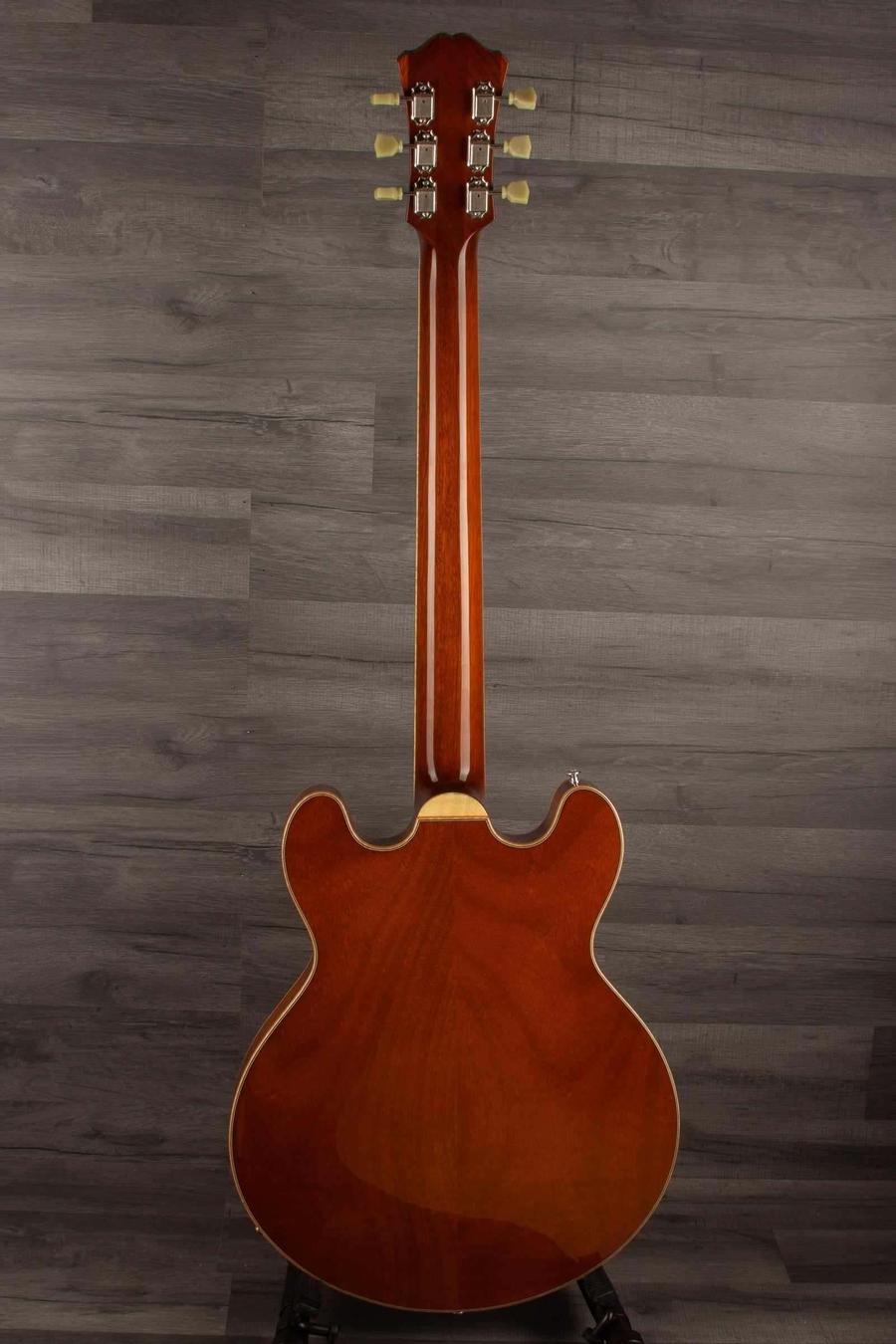 USED - Eastman T184MX - GoldBurst back view showcasing the elegant wood finish and craftsmanship details.