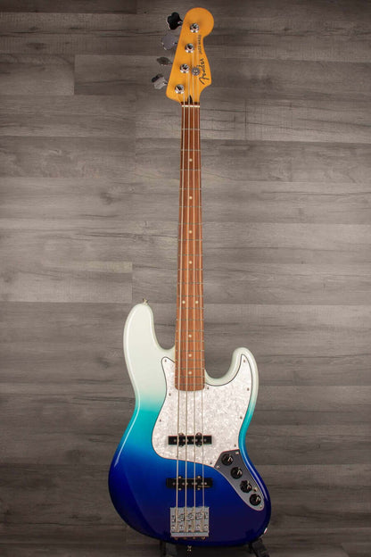 USED - Fender Player Plus Jazz Bass Guitar, Pau Ferro Fingerboard - Belair Blue