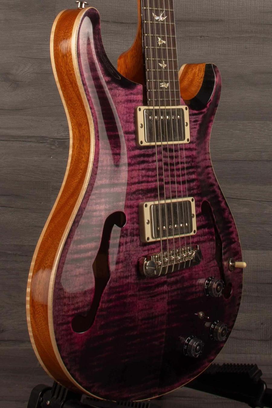 USED - PRS Hollowbody II Piezo Purple Iris guitar with figured maple top and mahogany neck.