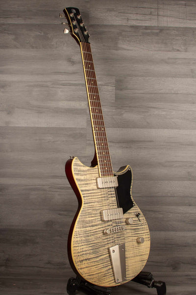 USED - Yamaha RS502T FMX electric guitar with flamed maple finish and P-90 pickups, in excellent playing condition.