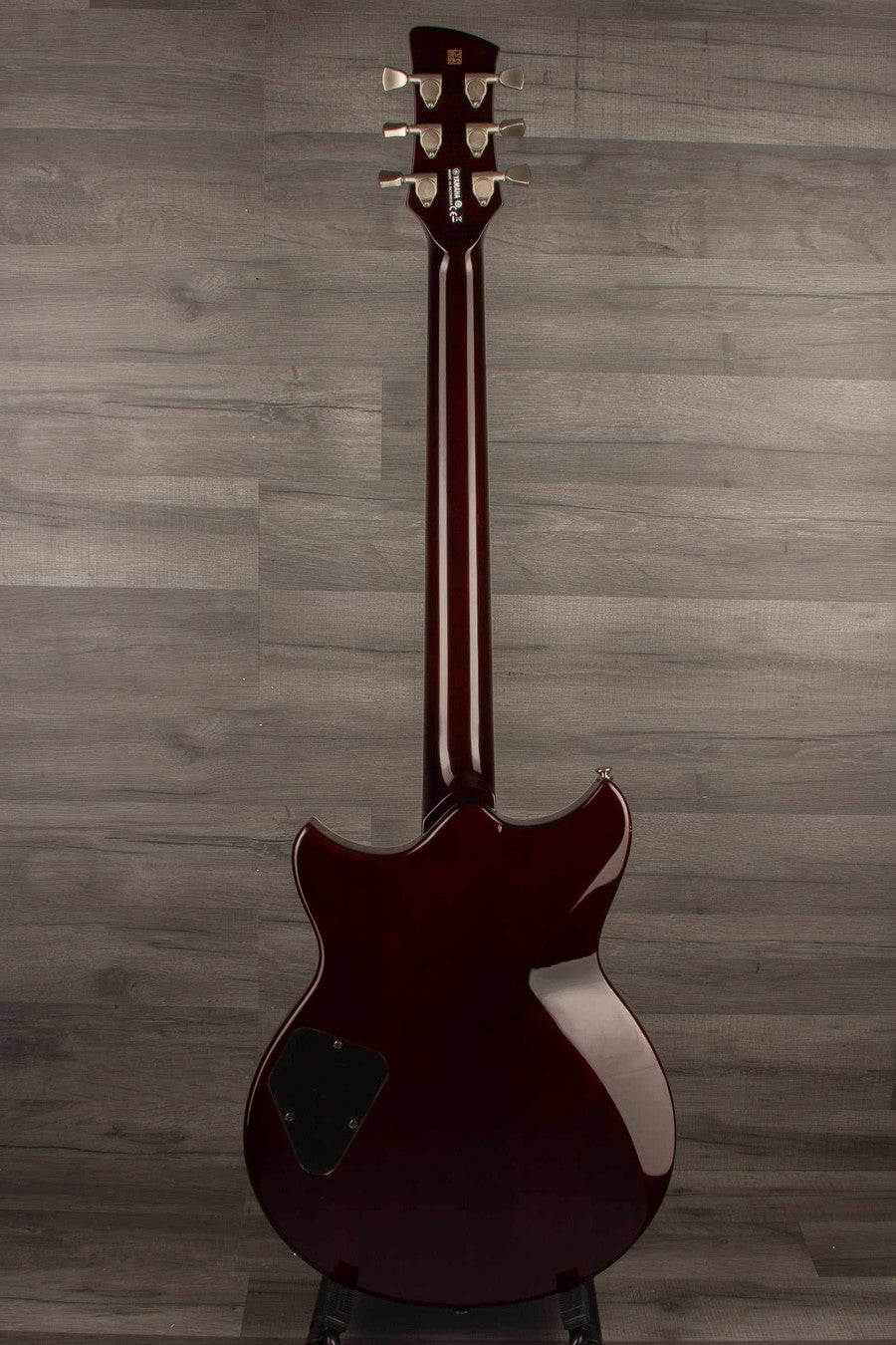 Used Yamaha RS502T FMX guitar neck and back view showcasing its sleek design and finish.