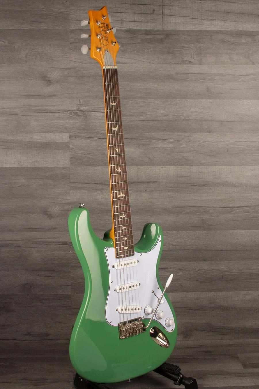 USED - PRS SE Silver Sky - Ever Green electric guitar with poplar body and maple neck.