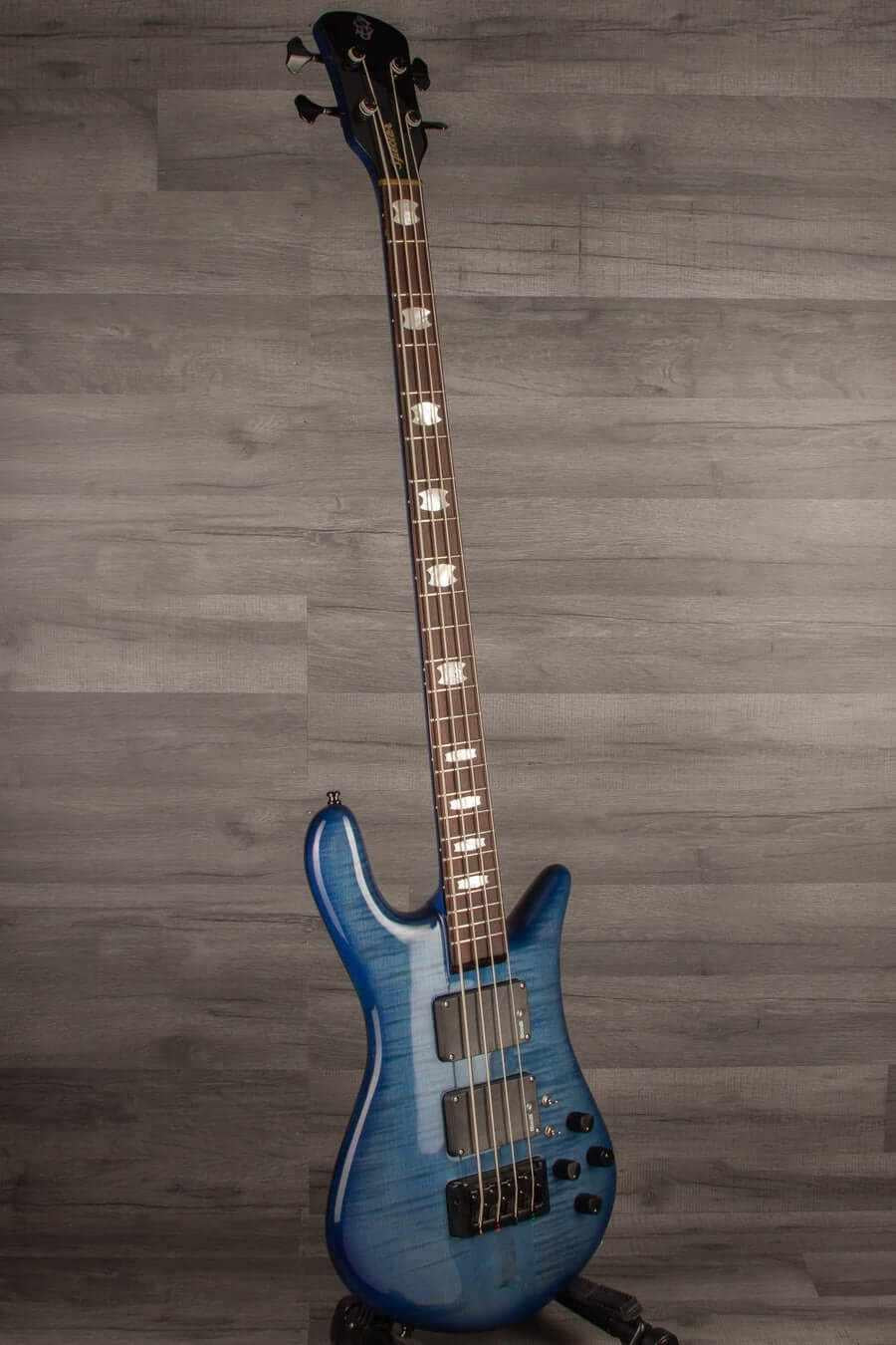 USED - Spector Rudy Sarzo Euro 4LX Bass Guitar - Blue Stain Gloss