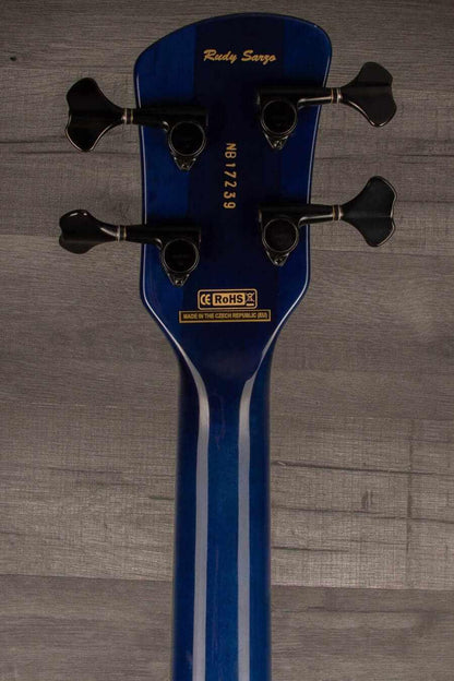 USED - Spector Rudy Sarzo Euro 4LX Bass Guitar - Blue Stain Gloss